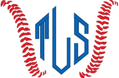 Baseball Stitches Monogram Frame