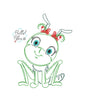 Quick Stitch Girl Grasshopper Insect Bug Machine Embroidery Design COLORWORK