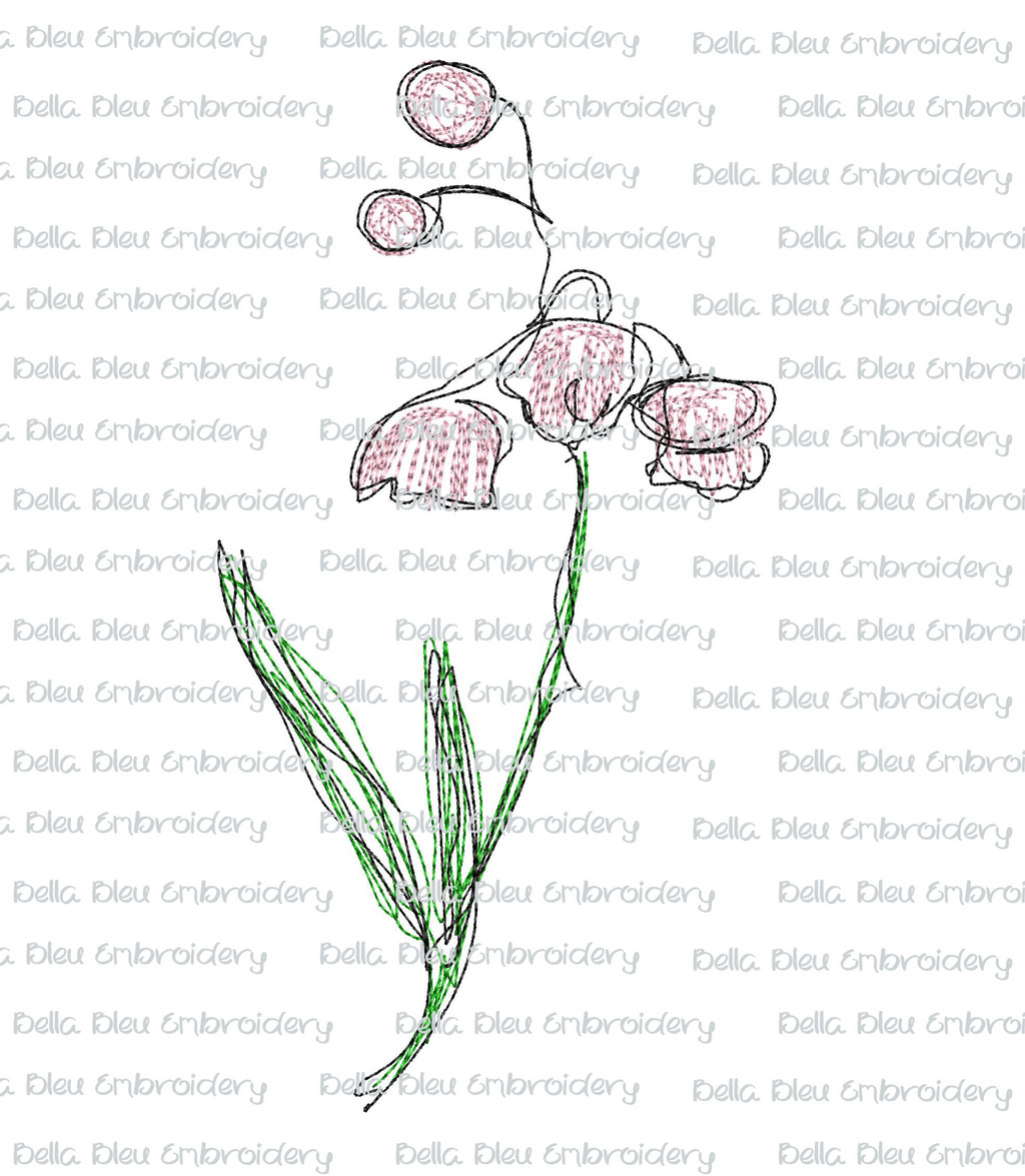 Lily of the Valley Scribble flower