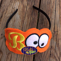 ITH in the hoop Halloween Boo Eyes Headband Topper machine embroidery