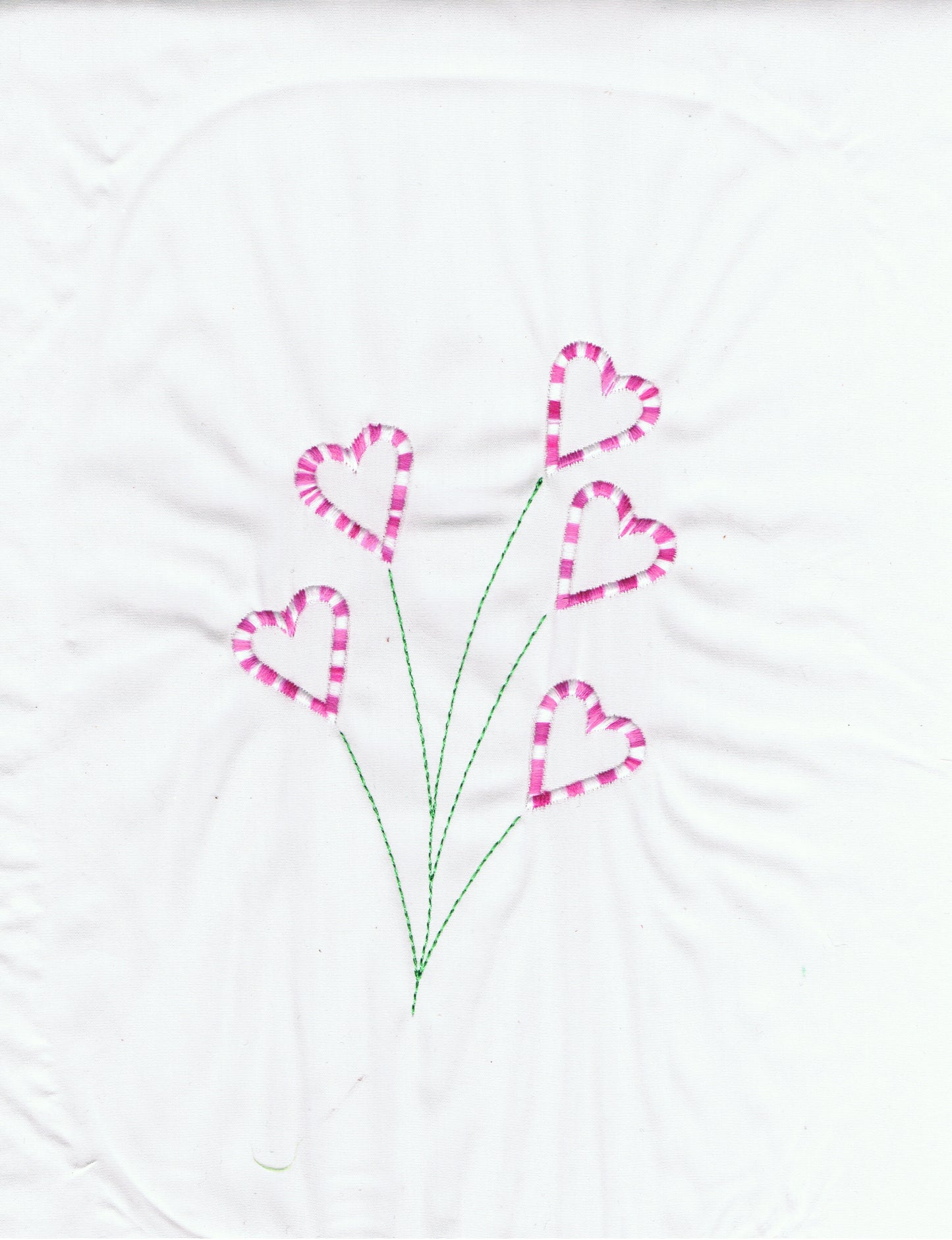 Candied Hearts Machine Embroidery