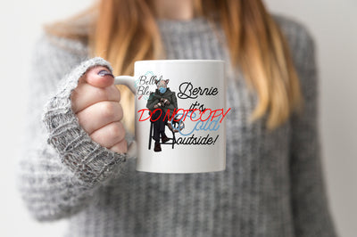 Bernie it's cold outside Mitten Mug