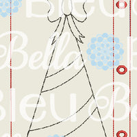 ITH Christmas Tree Coloring Page Machine in the hoop embroidery design