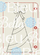 ITH Christmas Tree Coloring Page Machine in the hoop embroidery design