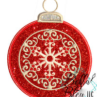 Christmas Ornament Machine Applique Embroidery design
