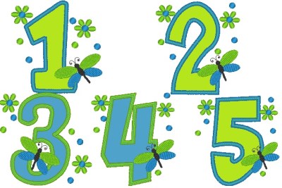 Dragonfly & Daisy Number Set