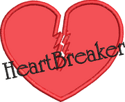 Valentines Heartbreaker Applique