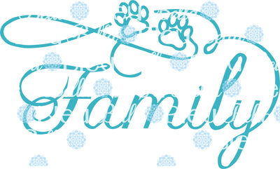 Family with Paw Prints Dog Cat Wording Words Saying SVG Cuttable File Vinyl files