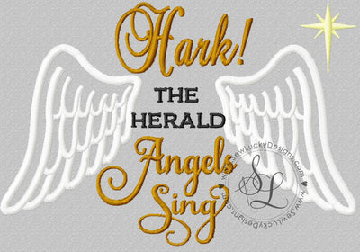 Hark the Angels Sing Wings Applique