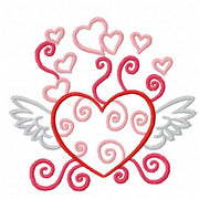 Heart, Wings and Swirls