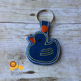 Rubber Duckie snap Key Fob