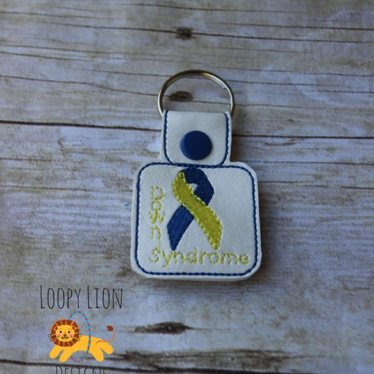 Down Syndrome Ribbon Snap Key Fob