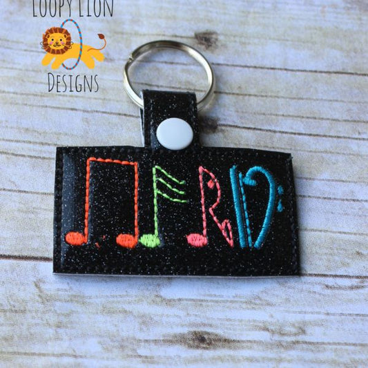 Music Nerd Snap Key Fob