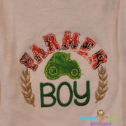 Farmer Boy Raggy Applique Embroidery Design