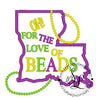 Oh for the love of beads! Mardi Gras Applique