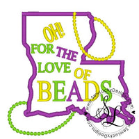 Oh for the love of beads! Mardi Gras Applique