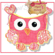 Elegant Owls Applique Set, 3 Sizes - Machine Embroidery