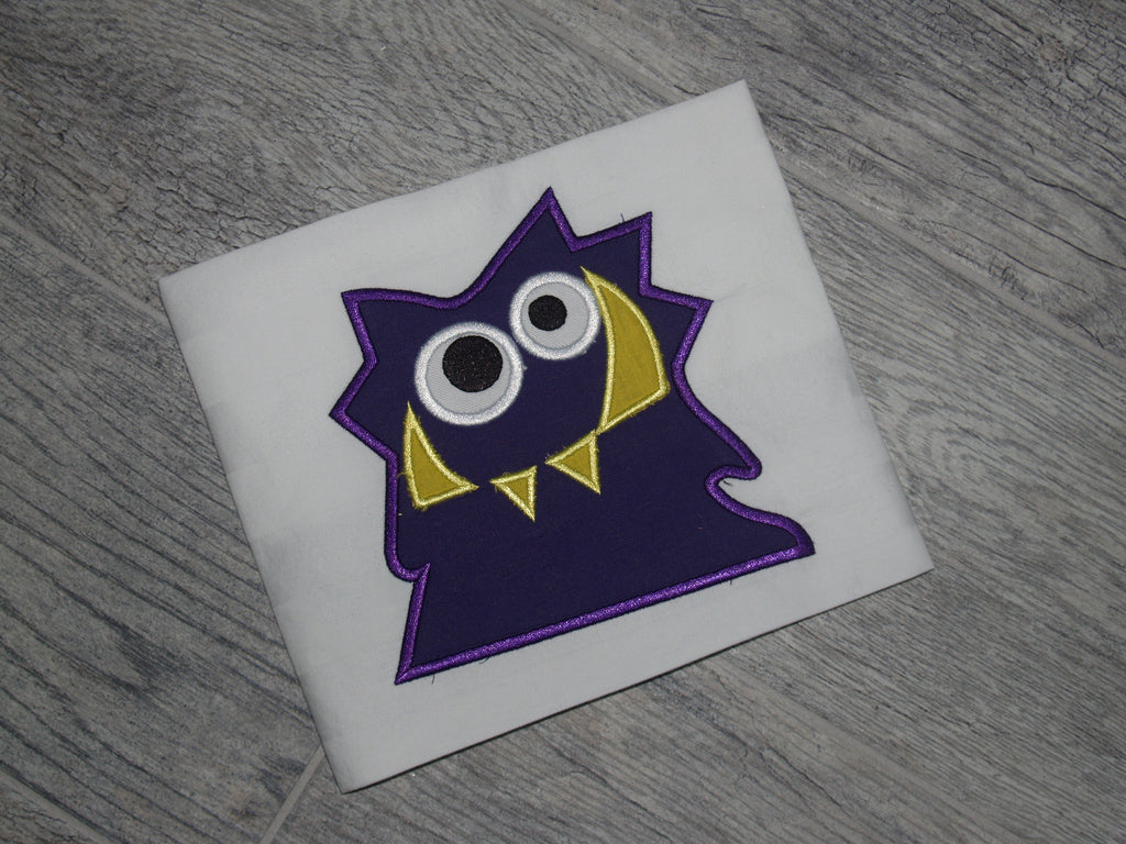 Silly Monster Machine Embroidery applique design 8x8