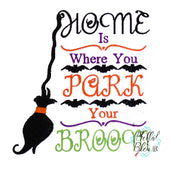 Park your broom Halloween saying