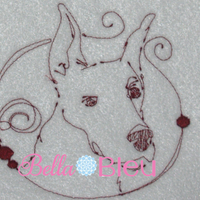 Redwork Dog 4 Machine Embroidery Design