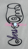Hers Wedding Wine Glass Machine Embroidery Design