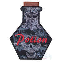 Poison Halloween Bottle Applique