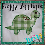 Dinosaur Bean Stitch Applique Embroidery Design