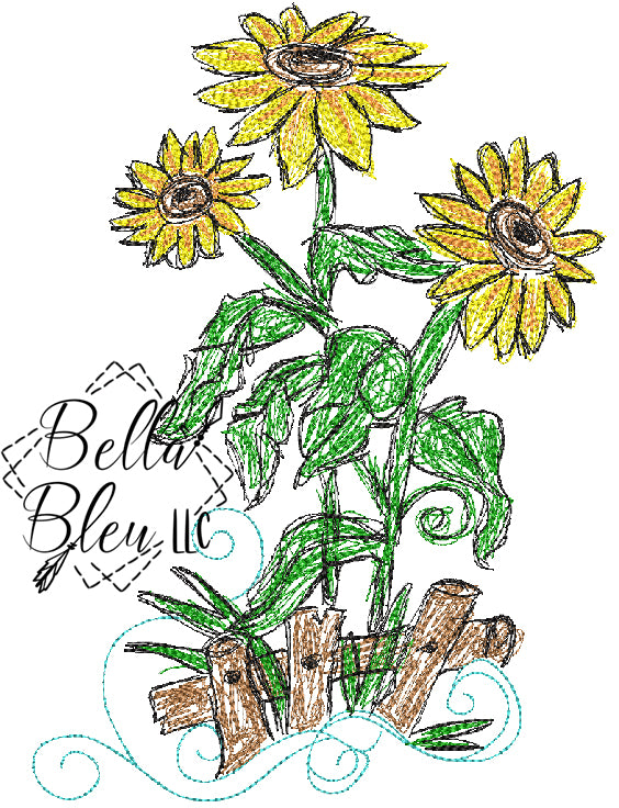 Sunflower Scribble 3