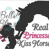 A girl and her Horse "Real Princesses Kiss Horses"