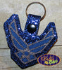 ITH in the hoop Airforce Armed Forces Key Fob Luggage Tag Keychain machine embroidery