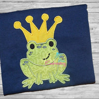 Prince Charming Frog Applique Embroidery Designs Design