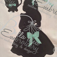 Inspired Alice Silhouette Applique Embroidery Designs Design Princess