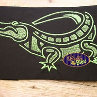 Mardi Gras Alligator Croc Gator Filled Embroidery Design