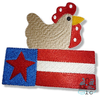 American Chicken Fill Embroidery Design
