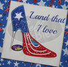 Sexy American Flag 4th of July  Stiletto Heel Heels Applique Embroidery Designs Design Monogram