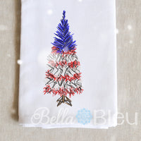 American Flag Christmas Tree  Scribble Sketchy