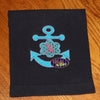 Nautical Anchor with Flower Monogram Applique Embroidery Designs Design Monogram