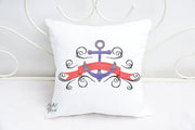 Nautical Anchor Banner Sketchy machine embroidery design