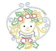 Christmas Elf Bean Stitch Embroidery design