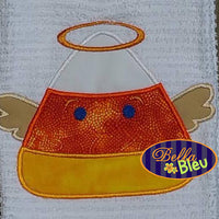 Halloween Angel with Halo Candy Corn Machine Applique Embroidery Design
