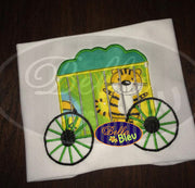 Animal Circus Train Cage Applique Machine Embroidery Designs