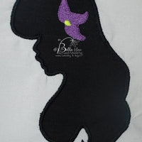 Mermaid Princess Silhouette Applique Embroidery Designs Design