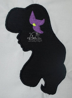 Mermaid Princess Silhouette Applique Embroidery Designs Design