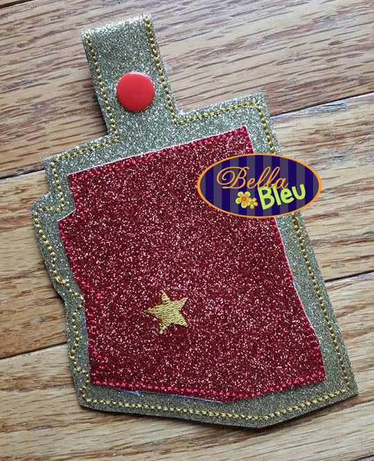 ITH In the Hoop State of Arizona Key fob Luggage tag machine embroidery design