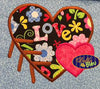 Applique Double heart Arrow Arrows Applique Embroidery Design