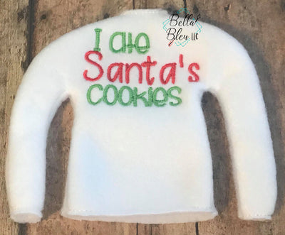 I ate Santa's Cookies Elf Sweater Shirt machine embroidery design