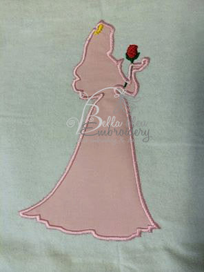 Sleeping Princess Silhouette Applique Embroidery Designs Design
