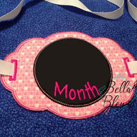 ITH Baby Labels Months- Chalk Labels - Embroidery Design