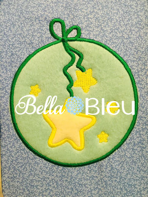 Baby Wreath with Stars Machine Applique Embroidery Design