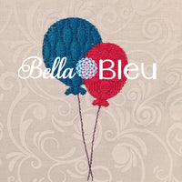 Birthday Party Balloons Embroidery Filled design machine